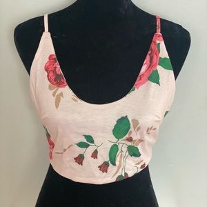 Floral Spaghetti Crop Top